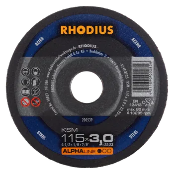 Řezný kotouč RHODIUS Ruční řezný kotouč KSM 115 x 3,0 x 22,23 ALPHAline