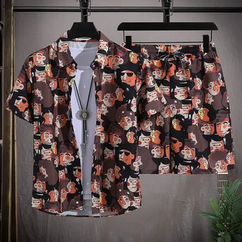 Pánský vzorovaný set Velikost: 5XL, Barva (Varianta): TZ73 Set Coffee