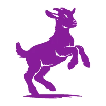 Samolepící dekorace SAMOLEPKA Kůzle 001 pravá mladý kozlík (14 - fialová) NA AUTO, NÁLEPKA, FÓLIE, POLEP, TUNING, VLASTNÍ TEXT, TISK, AUTOSAMOLEPKY.cz, POLEPY, OBRÁZEK, LOGO, SAMOLEPKY