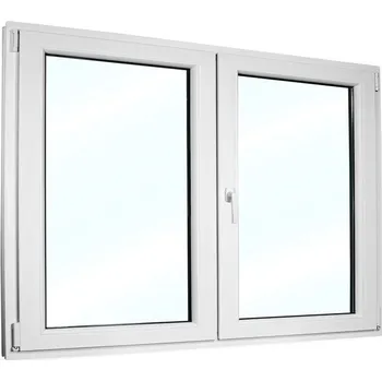 Okno Plastové okno 160x120 cm (1600x1200 cm) | Dvoukřídlé se štulpem | Bílé | Otevíravé i sklopné | Pravé | 5 komor | 80 mm