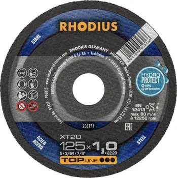 Řezný kotouč RHODIUS Extra tenký řezný kotouč XT20 125 x 1,0 x 22,23 TOPline