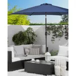 zahradní deštník modrý Skládací 270 x 230 cm sklopený klikou Beliani