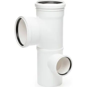 kanalizace Rehau RAUPIANO PLUS paneláková odbočka DN110/110/50 pravá, odhlučněná, s těsnícími kroužky, RAU-PP