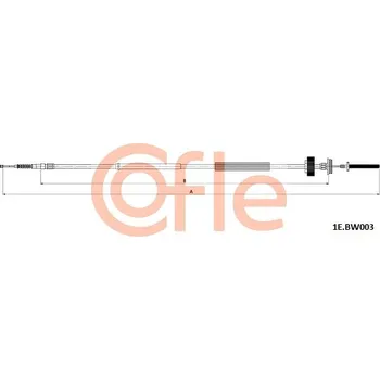Brzdový systém Tažné lanko, parkovací brzda COFLE 92.1E.BW003