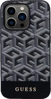 Pouzdro na mobilní telefon Guess G Cube Stripes MagSafe pro Apple iPhone 15 Pro černé