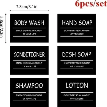 Dávkovač mýdla a šamponu pro koupelny s pumpičkou - Štítek-Černý