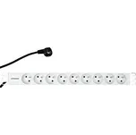 Napájecí panel PDU 19", 9x ČSN, 1U, kabel 2 m