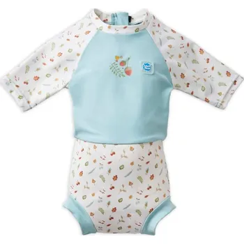 Kojenecké plavky Splash About Plavky Happy Nappy UV obleček 3/4 rukáv Little Acorns Vel. XL (12-24 měs.)