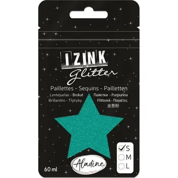 Výtvarná barva Aladine Třpytky Aladine Izink Glitter, 60 ml, vel. S - turquoise, tyrkysové