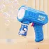 Bublifuk Automatická pistole na bubliny Bubble Gun 15 x 16 cm s náplní modrá