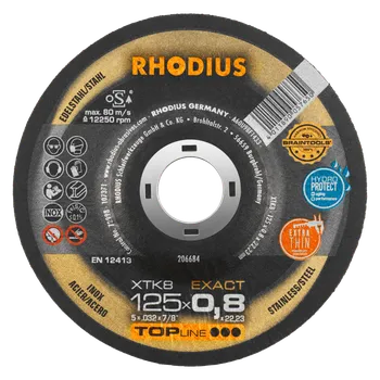 Řezný kotouč RHODIUS Extra tenký řezný kotouč XTK8 EXACT 125 x 0,8 x 22,23 TOPline