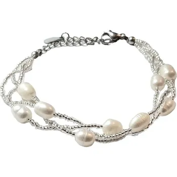 Šperk Paua Náramek z říčních perel propletený