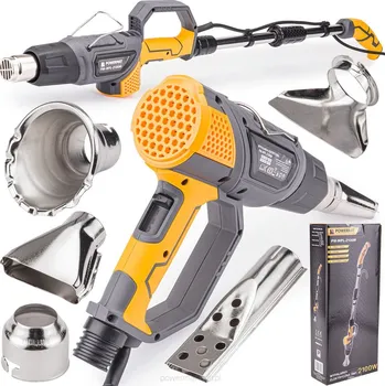 Horkovzdušná pistole POWERMAT PM-WPL-2100M Elektrická horkovzdušná pistole 2000W 5 trysek