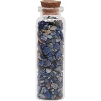Lahvička s lapisem lazuli pro ochranu a odvahu 2,2 x 7,1 cm