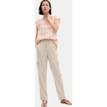 Dámské kalhoty Gap Kalhoty z materiálu 549334-00 Béžová Regular Fit XS