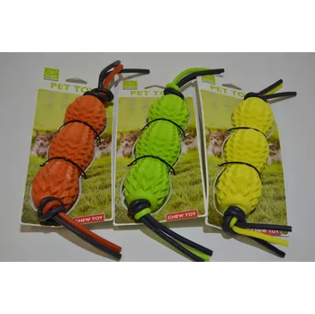 Hračka pro psa Hračka pro psy - zubatý váleček - tvrdá guma žlutá