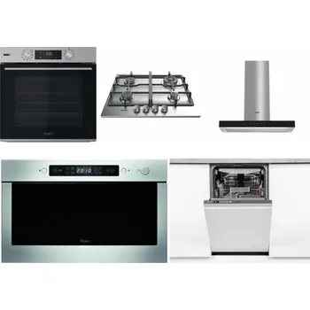 Set domácích spotřebičů WHIRLPOOL OMSK58HU1SX + WHIRLPOOL TKRL 661 IX EU + WHIRLPOOL WHBS 62F LT K + WHIRLPOOL AMW 439 IX + WHIRLPOOL WSIO 3O34 PFE X