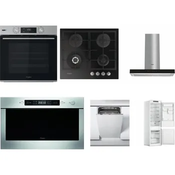 Set domácích spotřebičů WHIRLPOOL OMSK58HU1SX + WHIRLPOOL GOFL 629/NB + WHIRLPOOL WHBS 62F LT K + WHIRLPOOL AMW 439 IX + WHIRLPOOL WSIC 3M27 C + WHIRLPOOL WHC18 T311