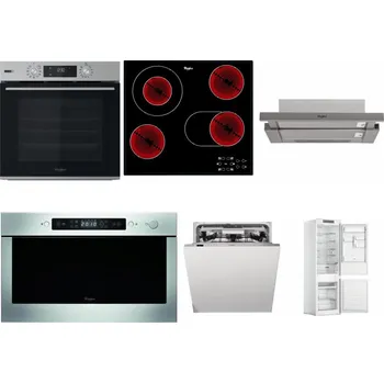 Set domácích spotřebičů WHIRLPOOL OMSK58HU1SX + WHIRLPOOL AKT 8190/BA + WHIRLPOOL AKR 5390/1 IX + WHIRLPOOL AMW 439 IX + WHIRLPOOL WIO 3T133 PLE + WHIRLPOOL WHC18 T311