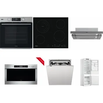 Set domácích spotřebičů WHIRLPOOL OMSK58HU1SX + WHIRLPOOL AKT 8900 BA + WHIRLPOOL AKR 749/1 IX + WHIRLPOOL AMW 423/IX + WHIRLPOOL WIC 3C33 PFE + WHIRLPOOL WHC18 T311