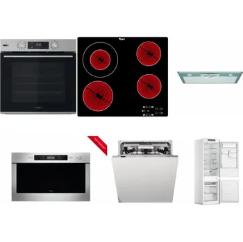 Set domácích spotřebičů WHIRLPOOL OMSK58HU1SX + WHIRLPOOL AKT 8130/NE + WHIRLPOOL AKR 650/1 IX + WHIRLPOOL AMW 423/IX + WHIRLPOOL WIO 3T133 PLE + WHIRLPOOL WHC18 T311