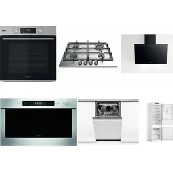 Set domácích spotřebičů WHIRLPOOL OMSK58HU1SX + WHIRLPOOL TKRL 661 IX EU + WHIRLPOOL AKR 62F LT K + WHIRLPOOL AMW 439 IX + WHIRLPOOL WSIO 3O34 PFE X + WHIRLPOOL WHC18 T311