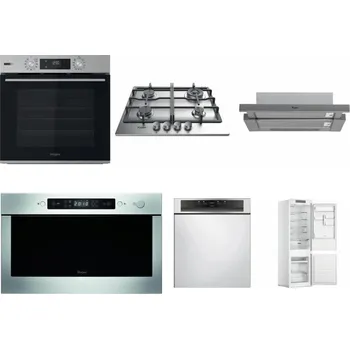 Set domácích spotřebičů WHIRLPOOL OMSK58HU1SX + WHIRLPOOL TKRL 661 IX EU + WHIRLPOOL AKR 749/1 IX + WHIRLPOOL AMW 439 IX + WHIRLPOOL WBC 3C34 PF X + WHIRLPOOL WHC18 T311