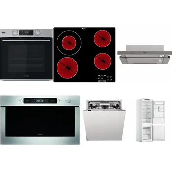 Set domácích spotřebičů WHIRLPOOL OMSK58HU1SX + WHIRLPOOL AKT 8130/NE + WHIRLPOOL AKR 5390/1 IX + WHIRLPOOL AMW 439 IX + WHIRLPOOL WIO 3T133 PLE + WHIRLPOOL WHC18 T311