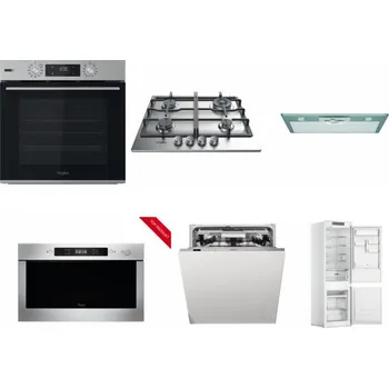 Set domácích spotřebičů WHIRLPOOL OMSK58HU1SX + WHIRLPOOL TKRL 661 IX EU + WHIRLPOOL AKR 650/1 IX + WHIRLPOOL AMW 423/IX + WHIRLPOOL WIO 3O540 PELG + WHIRLPOOL WHC18 T311