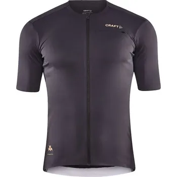 Cyklistické oblečení Pánský dres Craft Pro Gravel Slate-Black krátký rukáv Podkarta: XXL