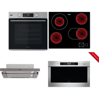 Set domácích spotřebičů WHIRLPOOL OMSK58HU1SX + WHIRLPOOL AKT 8190/BA + WHIRLPOOL AKR 5390/1 IX + WHIRLPOOL AMW 423/IX