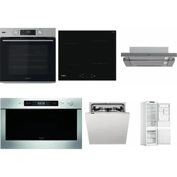 Set domácích spotřebičů WHIRLPOOL OMSK58HU1SX + WHIRLPOOL WS Q2760 BF + WHIRLPOOL AKR 749/1 IX + WHIRLPOOL AMW 439 IX + WHIRLPOOL WIC 3C33 PFE + WHIRLPOOL WHC18 T311