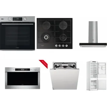 Set domácích spotřebičů WHIRLPOOL OMSK58HU1SX + WHIRLPOOL GOFL 629/NB + WHIRLPOOL WHBS 62F LT K + WHIRLPOOL AMW 423/IX + WHIRLPOOL WIO 3O540 PELG + WHIRLPOOL WHC18 T311