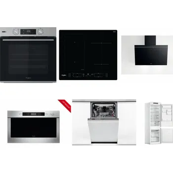Set domácích spotřebičů WHIRLPOOL OMSK58HU1SX + WHIRLPOOL WL B8160 NE + WHIRLPOOL AKR 62F LT K + WHIRLPOOL AMW 423/IX + WHIRLPOOL WSIO 3O34 PFE X + WHIRLPOOL WHC18 T311