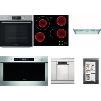 Set domácích spotřebičů WHIRLPOOL OMSK58HU1SX + WHIRLPOOL AKT 8190/BA + WHIRLPOOL AKR 650/1 IX + WHIRLPOOL AMW 439 IX + WHIRLPOOL WSBO 3O34 PF X + WHIRLPOOL ART 66112