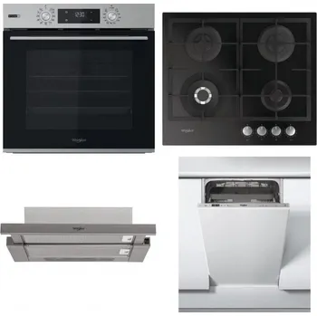 Set domácích spotřebičů WHIRLPOOL OMSK58HU1SX + WHIRLPOOL GOFL 629/NB + WHIRLPOOL AKR 5390/1 IX + WHIRLPOOL WSIC 3M27 C