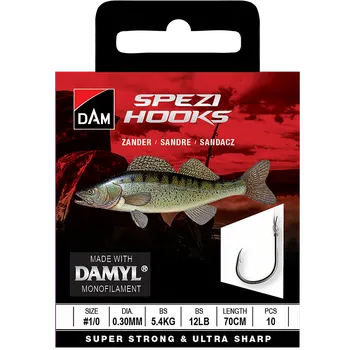 D A M Dam Hotové návazce na candáta 0,25mm vel.1 70cm 10ks