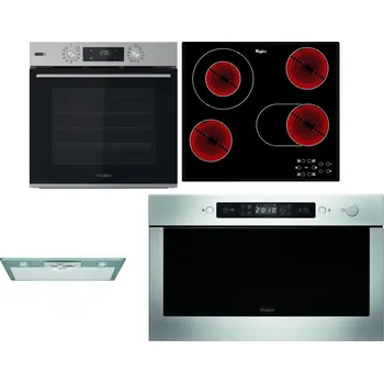 Set domácích spotřebičů WHIRLPOOL OMSK58HU1SX + WHIRLPOOL AKT 8190/BA + WHIRLPOOL AKR 650/1 IX + WHIRLPOOL AMW 439 IX