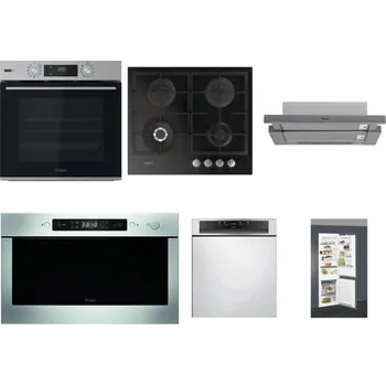 Set domácích spotřebičů WHIRLPOOL OMSK58HU1SX + WHIRLPOOL GOFL 629/NB + WHIRLPOOL AKR 749/1 IX + WHIRLPOOL AMW 439 IX + WHIRLPOOL WBC 3C34 PF X + WHIRLPOOL ART 66112