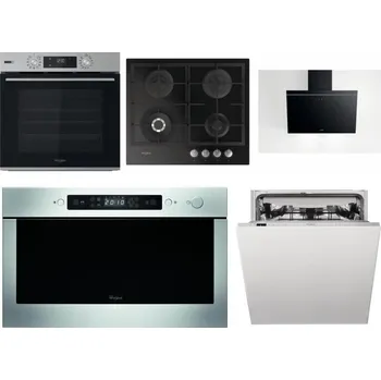 Set domácích spotřebičů WHIRLPOOL OMSK58HU1SX + WHIRLPOOL GOFL 629/NB + WHIRLPOOL AKR 62F LT K + WHIRLPOOL AMW 439 IX + WHIRLPOOL WIC 3C33 PFE