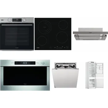 Set domácích spotřebičů WHIRLPOOL OMSK58HU1SX + WHIRLPOOL AKT 8900 BA + WHIRLPOOL AKR 5390/1 IX + WHIRLPOOL AMW 439 IX + WHIRLPOOL WIO 3O540 PELG + WHIRLPOOL WHC18 T311