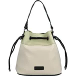 Koženková dámská kabelka ve tvaru vaku Roberta, šedo-zelená