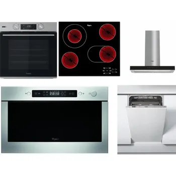Set domácích spotřebičů WHIRLPOOL OMSK58HU1SX + WHIRLPOOL AKT 8190/BA + WHIRLPOOL WHBS 62F LT K + WHIRLPOOL AMW 439 IX + WHIRLPOOL WSIC 3M27 C