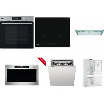 Set domácích spotřebičů WHIRLPOOL OMSK58HU1SX + WHIRLPOOL WL S7260 NE + WHIRLPOOL AKR 650/1 IX + WHIRLPOOL AMW 423/IX + WHIRLPOOL WIC 3C33 PFE + WHIRLPOOL WHC18 T311