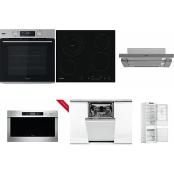 Set domácích spotřebičů WHIRLPOOL OMSK58HU1SX + WHIRLPOOL AKT 8900 BA + WHIRLPOOL AKR 749/1 IX + WHIRLPOOL AMW 423/IX + WHIRLPOOL WSIO 3O34 PFE X + WHIRLPOOL WHC18 T311