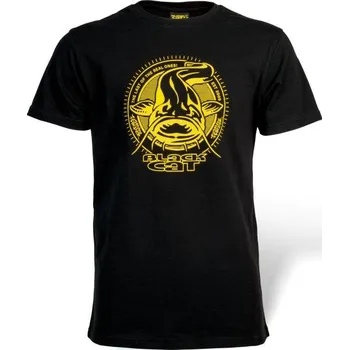 Rybářské oblečení Black Cat triko černé Velikost: S