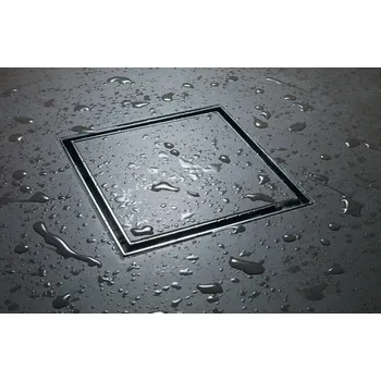 sprchový žlab Tec Odtokový sprchový kanálek nerez - Tec s roštem čtverec pro dlažbu 20 x 20 cm