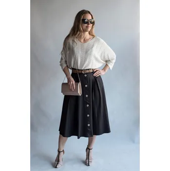 Dámská sukně Sukně s páskem Lara L195 barva: černá, velikost: L