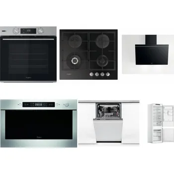 Set domácích spotřebičů WHIRLPOOL OMSK58HU1SX + WHIRLPOOL GOFL 629/NB + WHIRLPOOL AKR 62F LT K + WHIRLPOOL AMW 439 IX + WHIRLPOOL WSIO 3O34 PFE X + WHIRLPOOL WHC18 T311