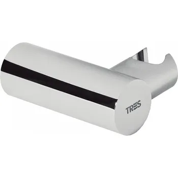 Sprchový držák Tres 161839 Nastavitelný kulatý držák, kovový - lesklý chrom